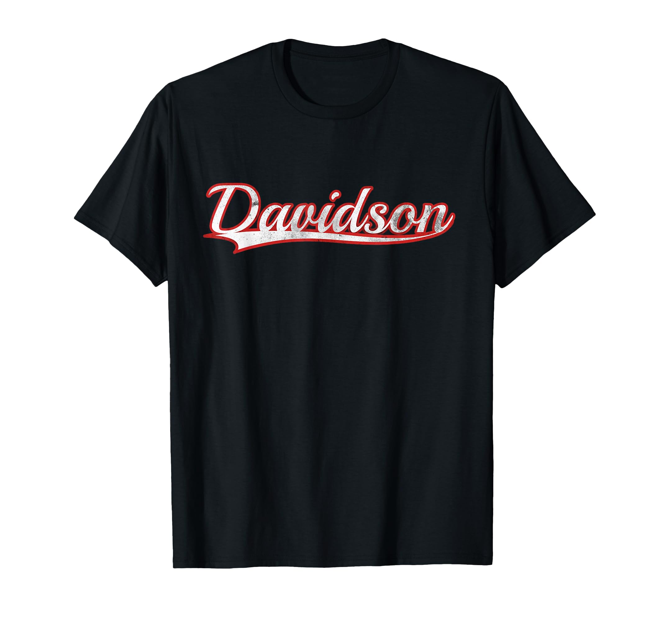 Davidson North Carolina Varsity Throwback T-Shirt - Minimalist Print Unisex - T-Shirt, Sweatshirt, Hoodie