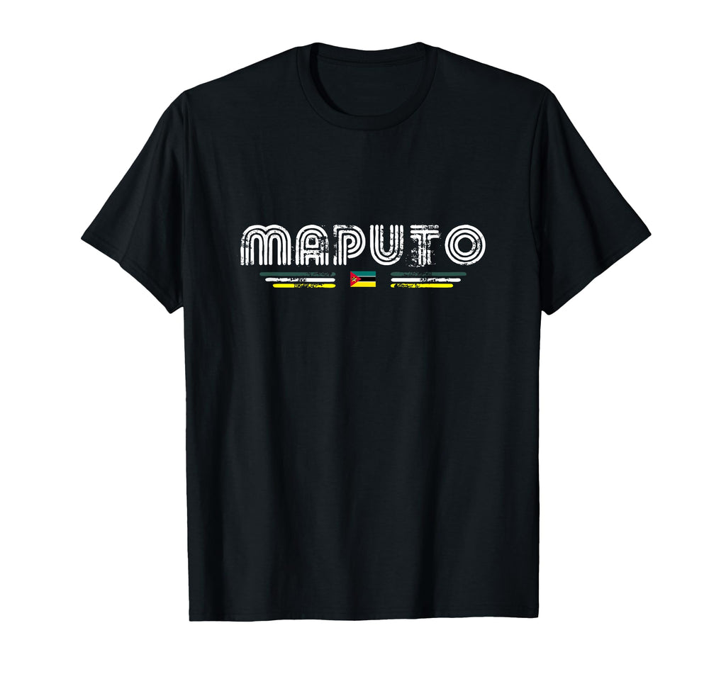 Maputo Mozambique 70S 80S Type T-Shirt - Trendy Graphic Men Women - T-Shirt, Sweatshirt, Hoodie