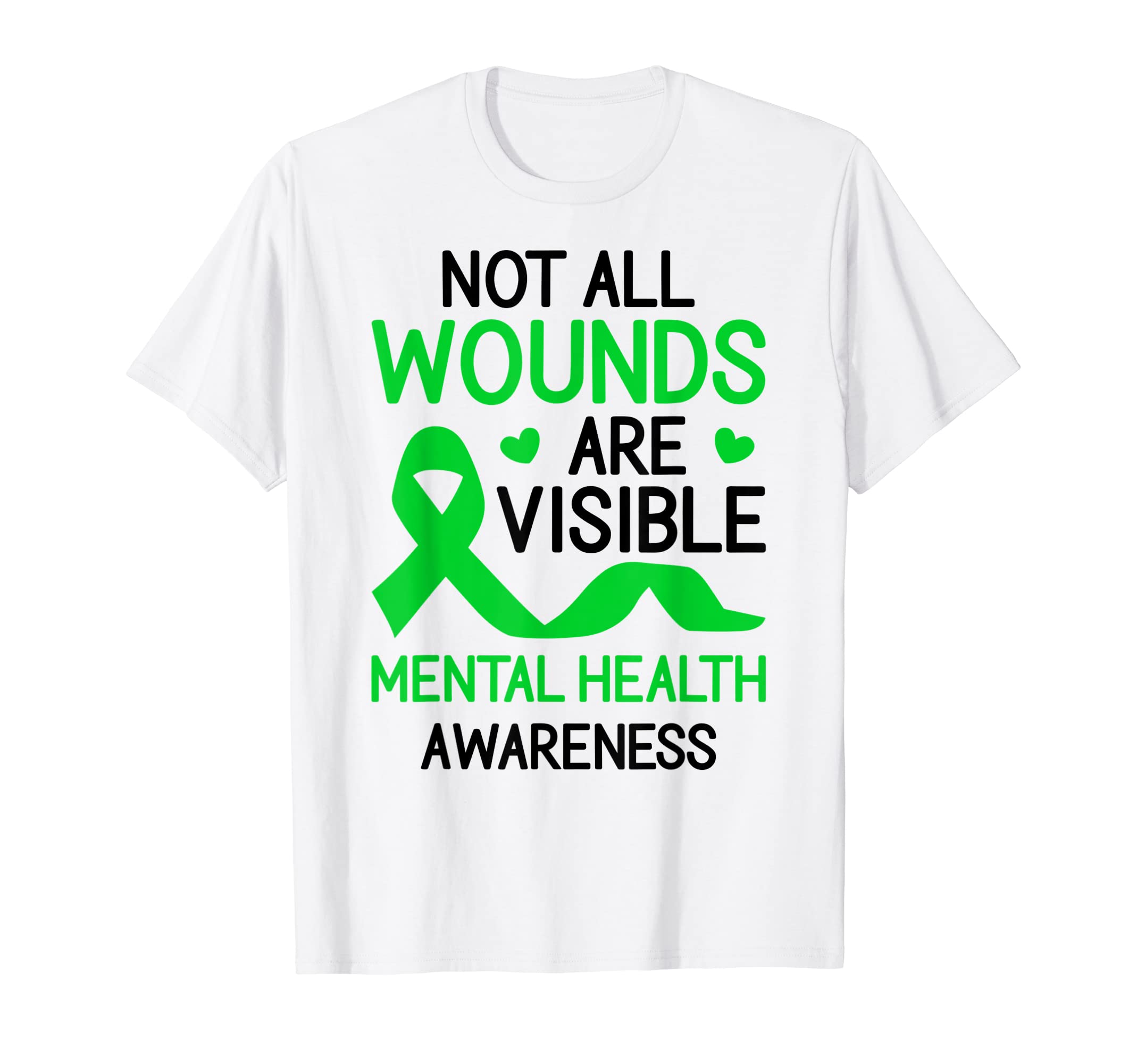 Not All Wounds Are Visible Mental T-Shirt - Unique Graphic for Adults - T-Shirt, Sweatshirt, Hoodie
