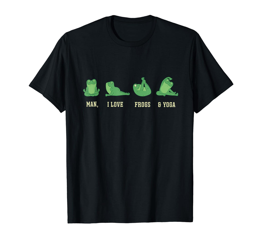 I Love Frogs And Yoga Funny Frog T-Shirt - Fun Novelty Design Men Women - T-Shirt, Sweatshirt, Hoodie