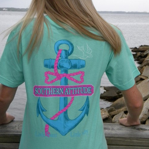 Country Life Outfitters Southern Attitude Anchor Bow - Adult & Kids T-Shirts, Sweatshirts & Hoodies apparel design preview 1