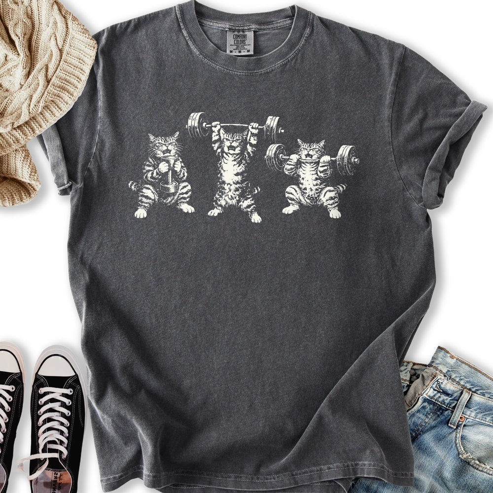 Three Cat Workout - Adult & Kids T-Shirts, Sweatshirts & Hoodies apparel design preview 1
