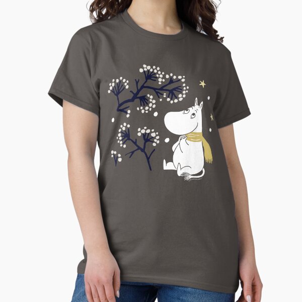 Moomin Moomintroll Winter Watching The Snow - Adult & Kids T-Shirts, Sweatshirts & Hoodies apparel design preview 1