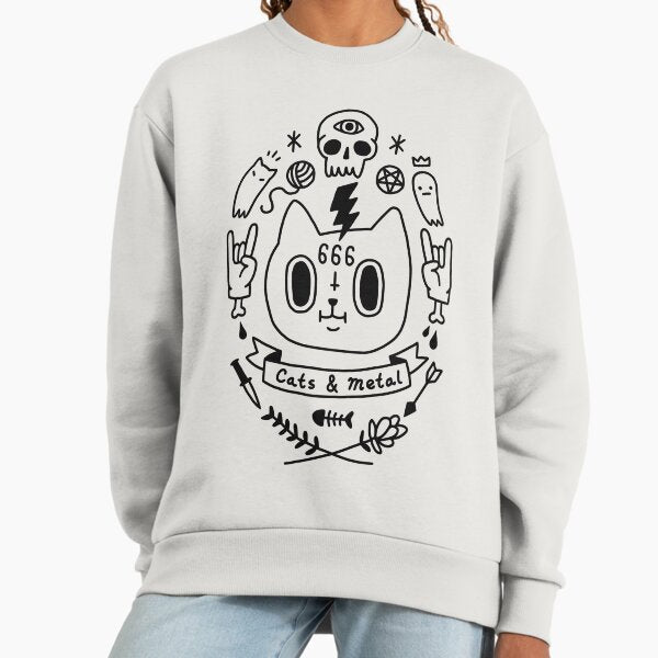 Cats and Metal - Adult & Kids T-Shirts, Sweatshirts & Hoodies apparel design preview 1