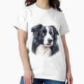 Realistic Border Collie Dog 2 - Adult & Kids T-Shirts, Sweatshirts & Hoodies apparel design preview 1