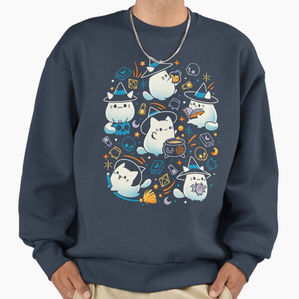 Whiskers and Witchcraft Cute Cat Witch - Adult & Kids T-Shirts, Sweatshirts & Hoodies apparel design preview 1