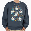 Whiskers and Witchcraft Cute Cat Witch - Adult & Kids T-Shirts, Sweatshirts & Hoodies apparel design preview 1
