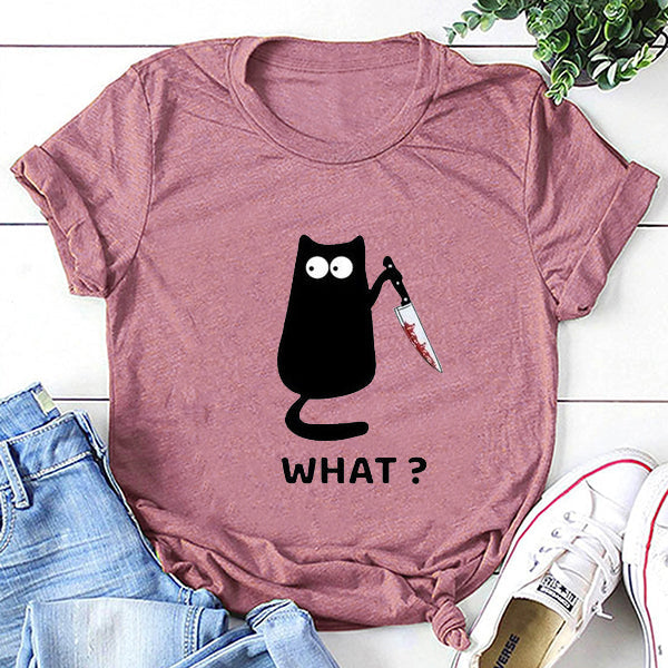 What? Funny Cat Printed Fashion - Adult & Kids T-Shirts, Sweatshirts & Hoodies apparel design preview 3