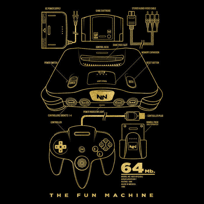 64-Bit Men's V-Neck - Adult & Kids T-Shirts, Sweatshirts & Hoodies apparel design preview 2