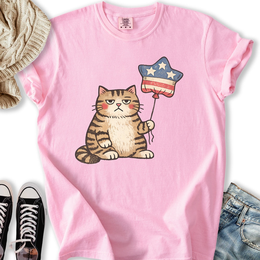 Unbothered Cat Patriot - Adult & Kids T-Shirts, Sweatshirts & Hoodies apparel design preview 2