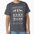 Dachshunds Christmas Sweater Pattern - Adult & Kids T-Shirts, Sweatshirts & Hoodies apparel design preview 1