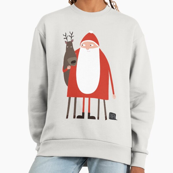 Santa and his reindeer Weihnachtsmann mit Rentier - Adult & Kids T-Shirts, Sweatshirts & Hoodies apparel design preview 1