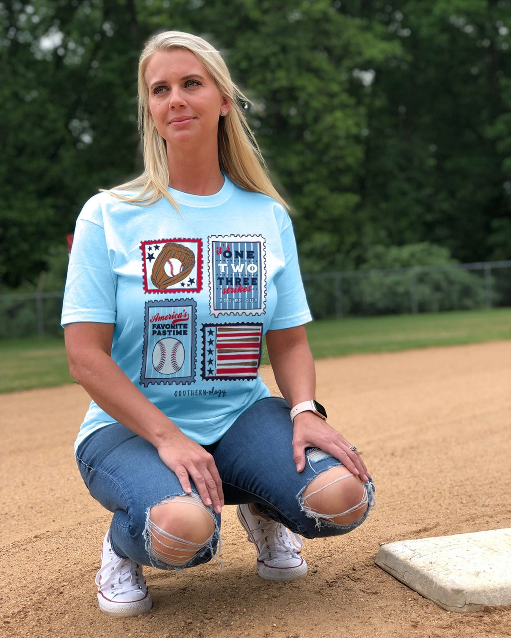Southernology USA America's Favorite Pastime Comfort - Adult & Kids T-Shirts, Sweatshirts & Hoodies apparel design preview 2
