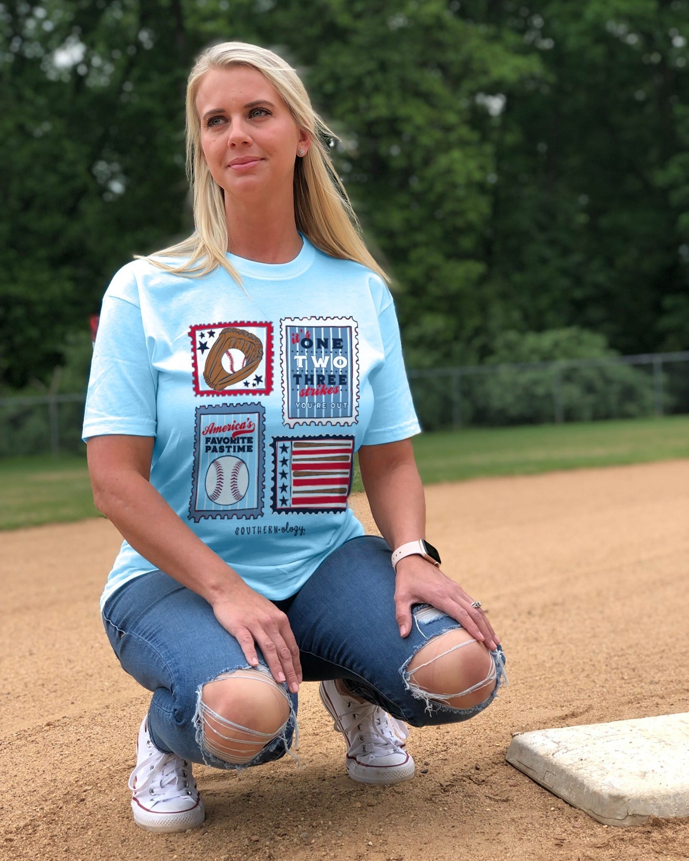 Southernology USA America's Favorite Pastime Comfort - Adult & Kids T-Shirts, Sweatshirts & Hoodies apparel design preview 2