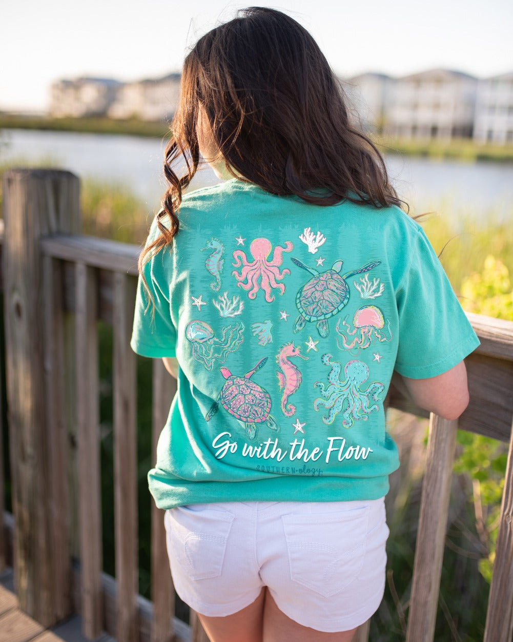 Southernology Sea Life Go with the Flow Comfort - Adult & Kids T-Shirts, Sweatshirts & Hoodies apparel design preview 1