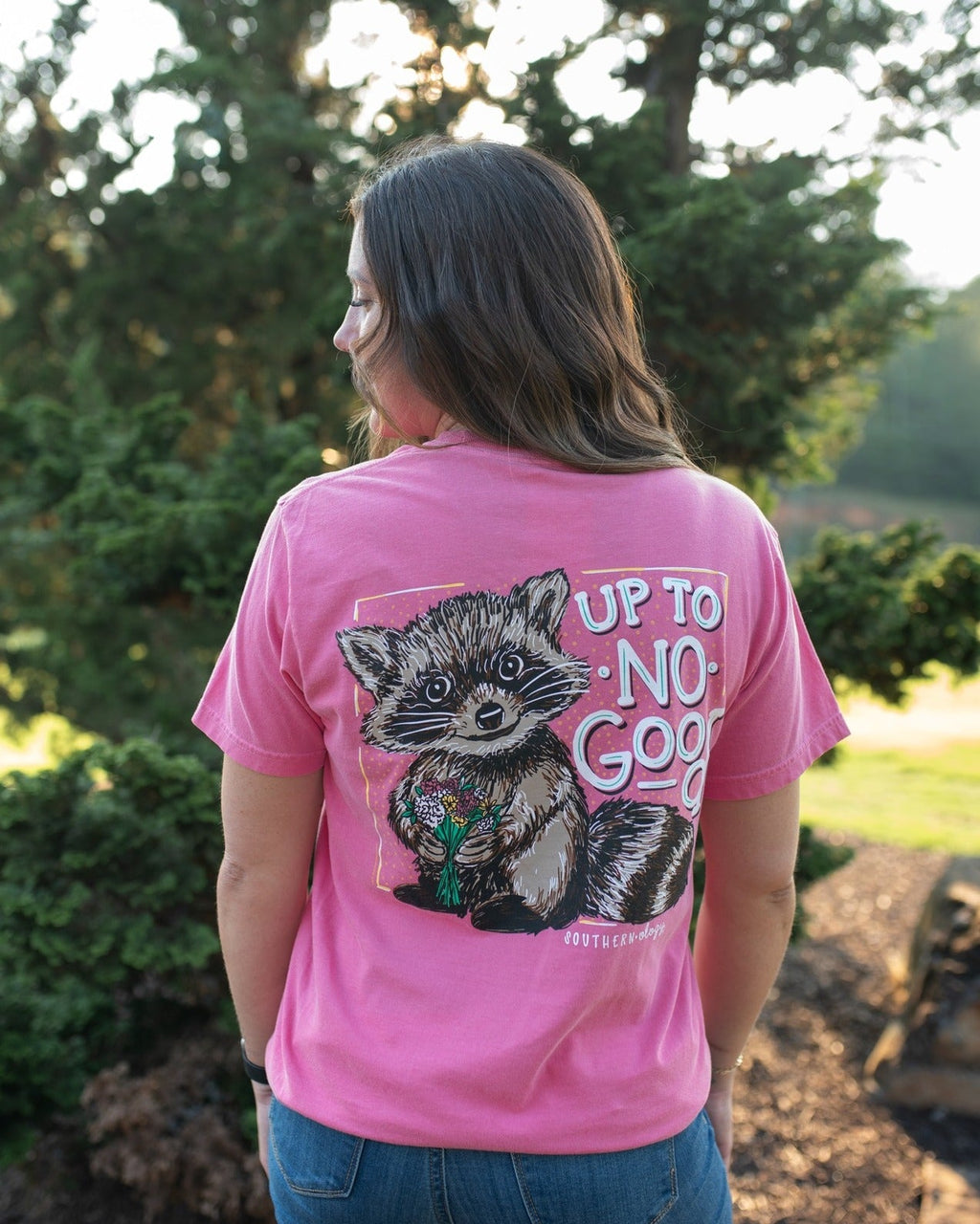 Southernology Up to No Good Racoon Comfort Colors - Adult & Kids T-Shirts, Sweatshirts & Hoodies apparel design preview 1