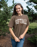 Southernology Softball Leopard Bow Comfort Colors - Adult & Kids T-Shirts, Sweatshirts & Hoodies apparel design preview 1