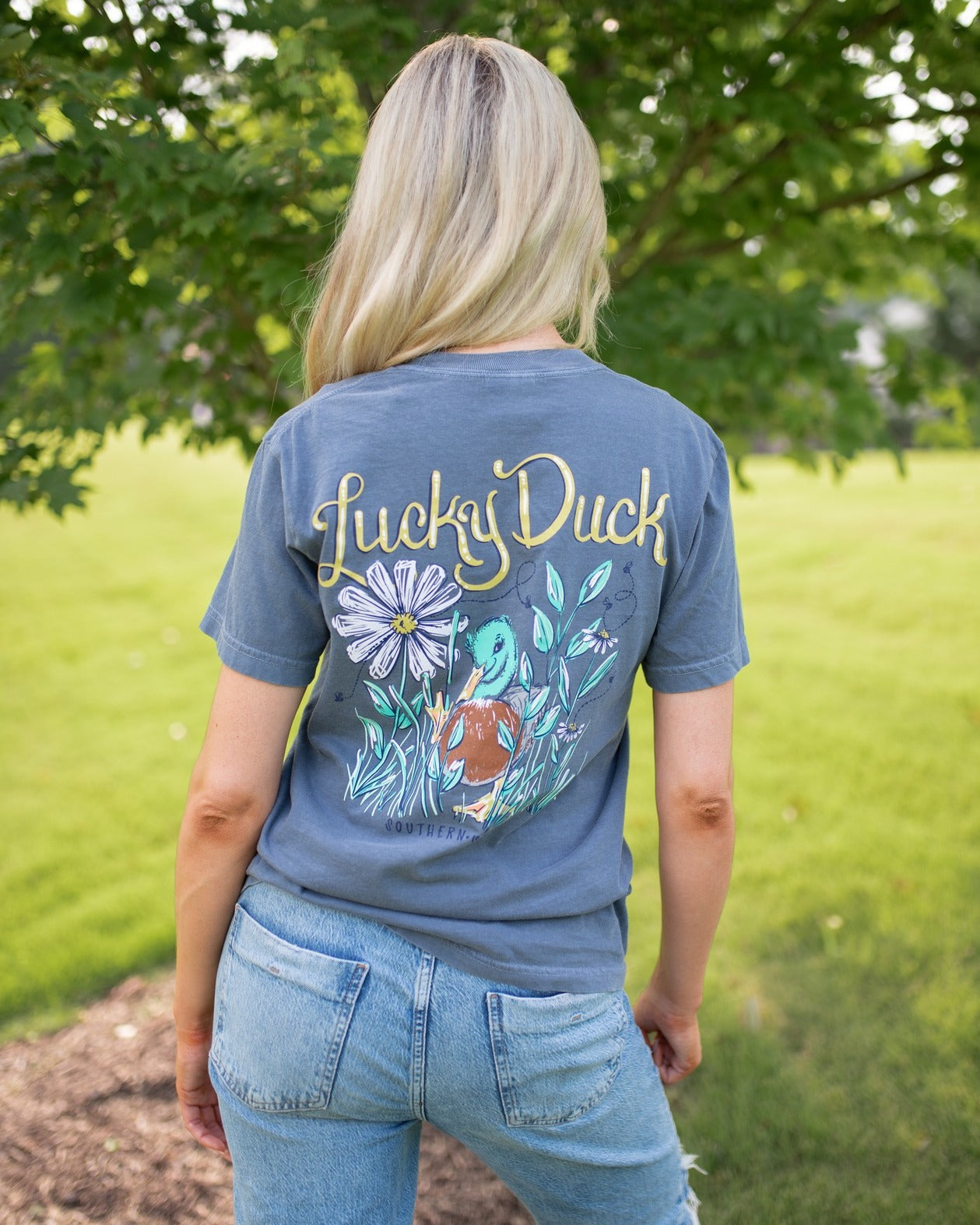 Southernology Lucky Duck Comfort Colors - Adult & Kids T-Shirts, Sweatshirts & Hoodies apparel design preview 1