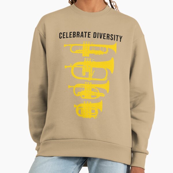 Celebrate diversity Funny trumpet, flugelhorn, - Adult & Kids T-Shirts, Sweatshirts & Hoodies apparel design preview 1