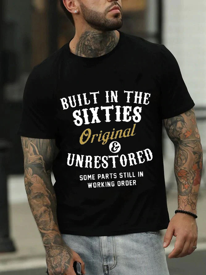 Built In The Sixties Original And Unrestored 60th - Adult & Kids T-Shirts, Sweatshirts & Hoodies apparel design preview 2