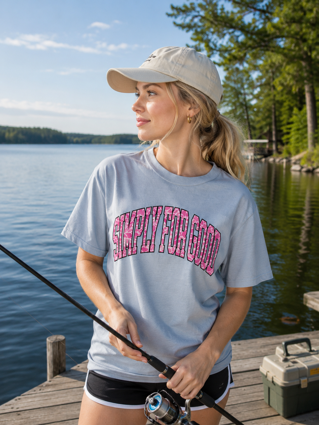 Simply Southern S4G Camo Logo Ashen Mineral Washed - Adult & Kids T-Shirts, Sweatshirts & Hoodies apparel design preview 1