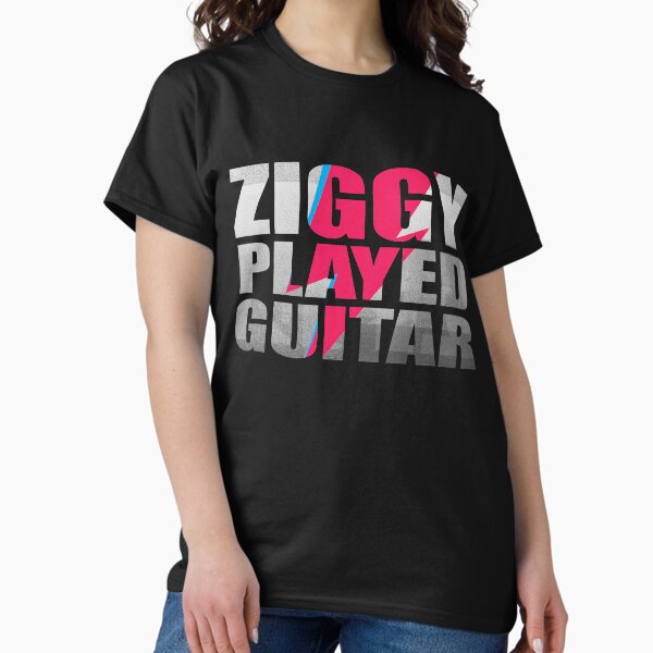 ZIGGY PLAYED GUITAR #ON BLACK - Adult & Kids T-Shirts, Sweatshirts & Hoodies apparel design preview 1