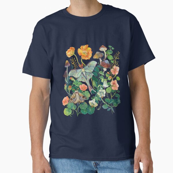 Floral Luna Moth - Adult & Kids T-Shirts, Sweatshirts & Hoodies apparel design preview 1