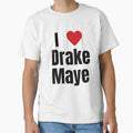 I Love Drake Maye Fan Support Heart Design - Adult & Kids T-Shirts, Sweatshirts & Hoodies apparel design preview 1