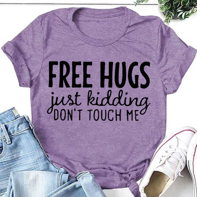 Free Hugs Fashion Letter Print Women Slogan - Adult & Kids T-Shirts, Sweatshirts & Hoodies apparel design preview 1