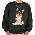 Cute sitting corgi tri color dog - Adult & Kids T-Shirts, Sweatshirts & Hoodies apparel design preview 1