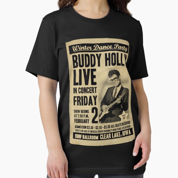 Buddy Holly Concert Poster. - Adult & Kids T-Shirts, Sweatshirts & Hoodies apparel design preview 1