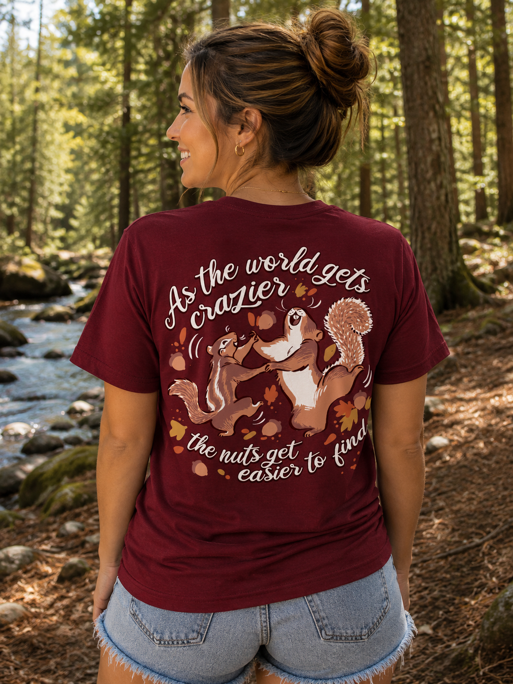 Southern Attitude Crazier Squirrels Fall - Adult & Kids T-Shirts, Sweatshirts & Hoodies apparel design preview 1