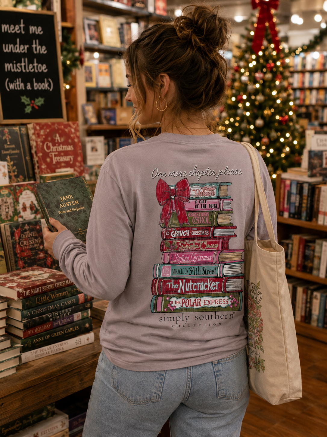 Simply Southern Christmas Books Holiday - Adult & Kids T-Shirts, Sweatshirts & Hoodies apparel design preview 1