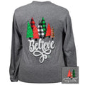 Girlie Girl Originals Believe Christmas Tree Patterns - Adult & Kids T-Shirts, Sweatshirts & Hoodies apparel design preview 1