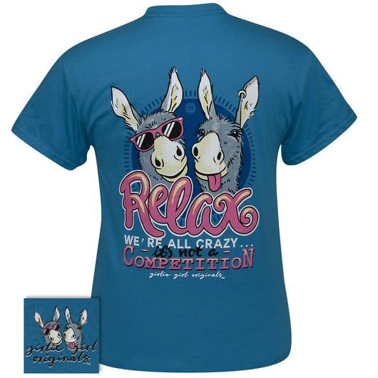 Girlie Girl Originals Preppy Relax We're Crazy Donkey - Adult & Kids T-Shirts, Sweatshirts & Hoodies apparel design preview 1