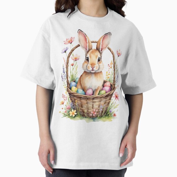 Watercolor Easter Bunny 2 - Adult & Kids T-Shirts, Sweatshirts & Hoodies apparel design preview 1