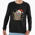 Santa raccoon christmas lights tree Lightweight - Adult & Kids T-Shirts, Sweatshirts & Hoodies apparel design preview 1