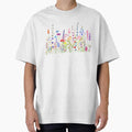 Hand painted colorful wild flower field - Adult & Kids T-Shirts, Sweatshirts & Hoodies apparel design preview 1