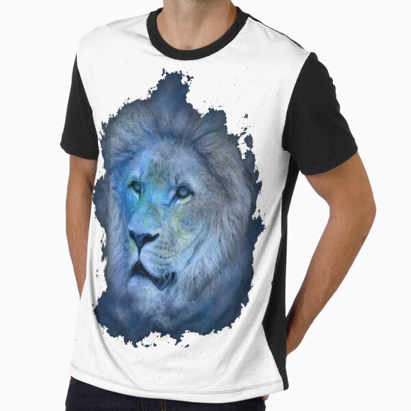 Blue lion WoWWW!! Graphic - Adult & Kids T-Shirts, Sweatshirts & Hoodies apparel design preview 1