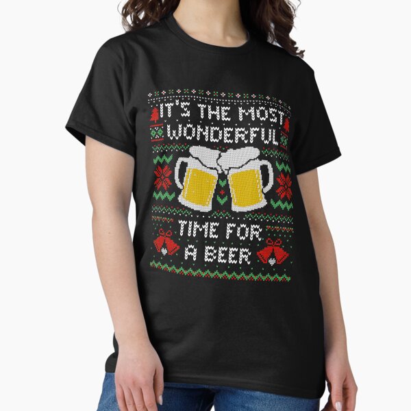 He Most Wonderful Time For a Beer Funny Ugly - Adult & Kids T-Shirts, Sweatshirts & Hoodies apparel design preview 1
