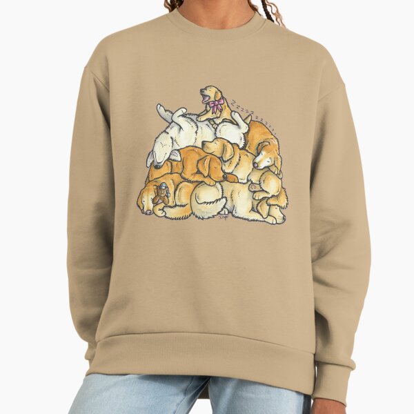 Sleeping pile of Golden Retriever dogs - Adult & Kids T-Shirts, Sweatshirts & Hoodies apparel design preview 1