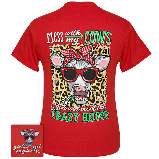 Girlie Girl Originals Meet Crazy Heifer Cow - Adult & Kids T-Shirts, Sweatshirts & Hoodies apparel design preview 2