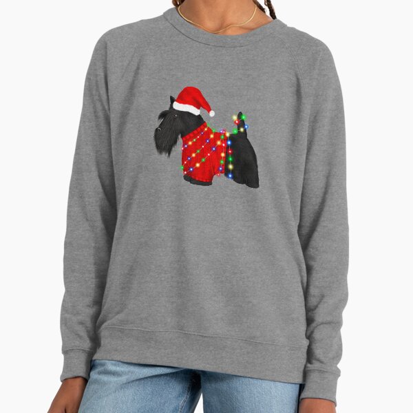 Scottish Terrier (Scotty Dog) Christmas Lightweight - Adult & Kids T-Shirts, Sweatshirts & Hoodies apparel design preview 1