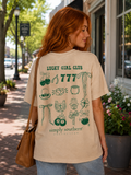 Simply Southern Lucky Girls Club Irish Washed Cream - Adult & Kids T-Shirts, Sweatshirts & Hoodies apparel design preview 1