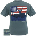 Southern Limits Deer American Flag - Adult & Kids T-Shirts, Sweatshirts & Hoodies apparel design preview 1