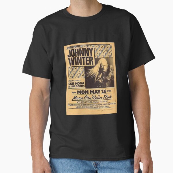 Vintage Johnny Winter 1980 Warren - Adult & Kids T-Shirts, Sweatshirts & Hoodies apparel design preview 1
