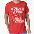 Sleigh All Day Ugly Christmas Sweater - Adult & Kids T-Shirts, Sweatshirts & Hoodies apparel design preview 1