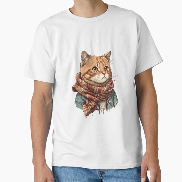 Magical Cat with Scarf - Adult & Kids T-Shirts, Sweatshirts & Hoodies apparel design preview 1