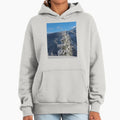 Snow Covered Pine Tree Against Blue Sky - Adult & Kids T-Shirts, Sweatshirts & Hoodies apparel design preview 1