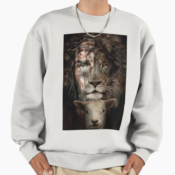 Jesus, Lion, And Lamb - Adult & Kids T-Shirts, Sweatshirts & Hoodies apparel design preview 1